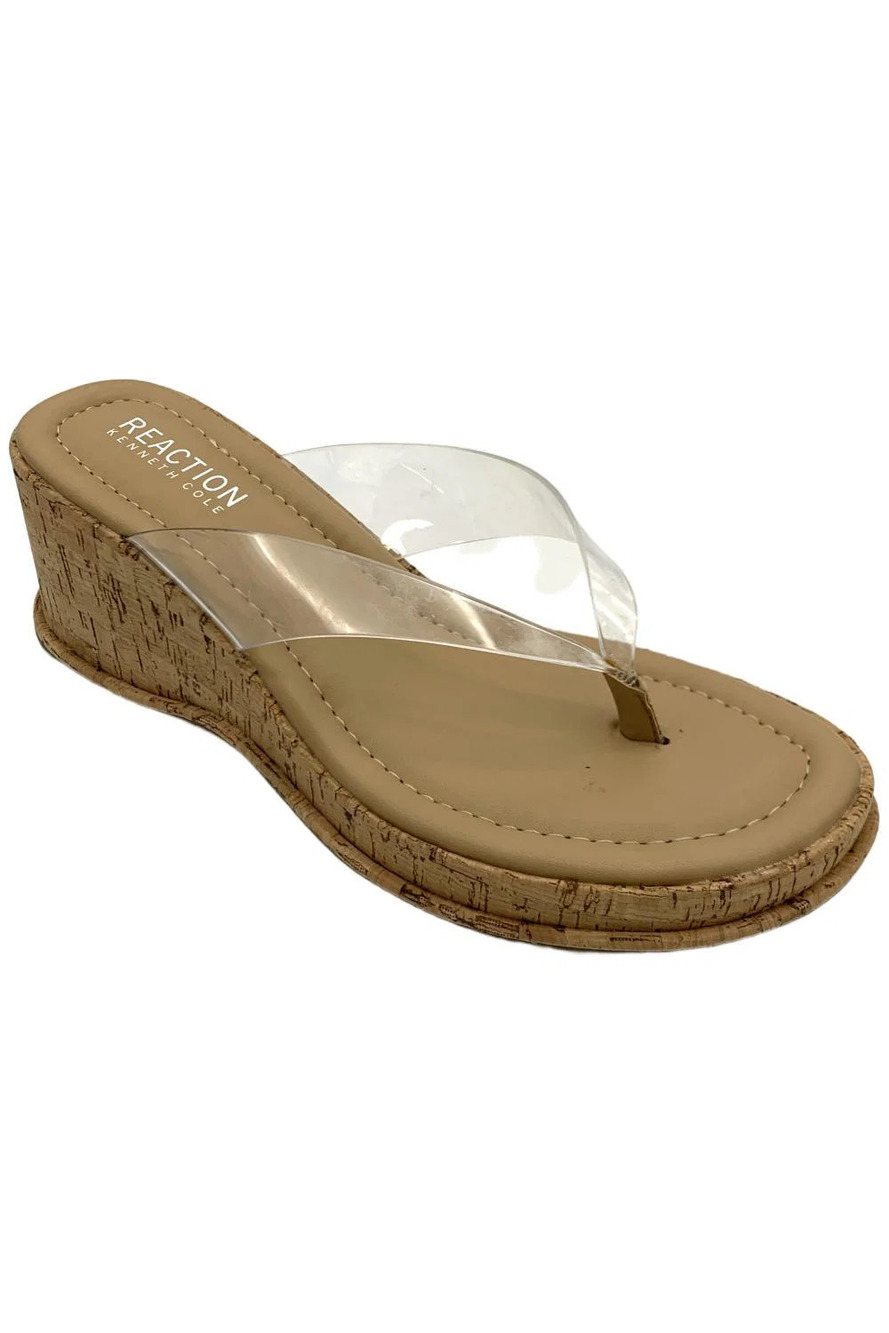 Kenneth Cole Reaction Women's Rixton Thong Wedge Sandal Clear - Medium